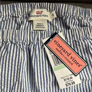 Vineyard Vines -Blue White Seersucker Top- Size 8